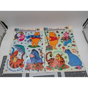 Winnie the Pooh Static Cling Window Decorations Paper Magic Group Lot of 2